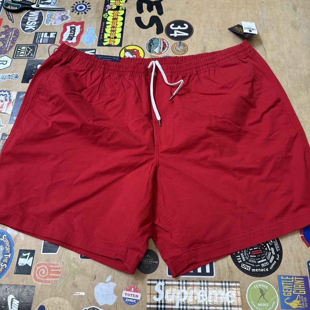 Polo Ralph Lauren Mens B&T Shorts RED 4XB Classic Fit 6"Elastic Waist Chino